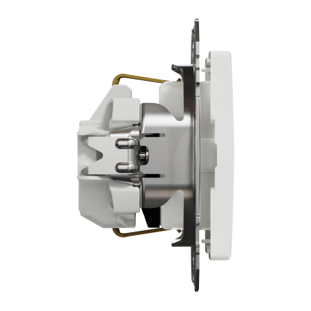 Priza Schuko simpla 2P+E cu obturatoare Sedna Design, alb, SDD111021 [3]