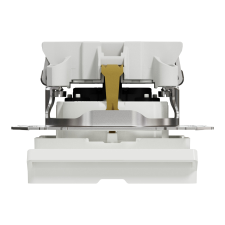 Priza Schuko simpla cu capac 2P+E cu obturatoare Sedna Design, alb, SDD111023 [5]