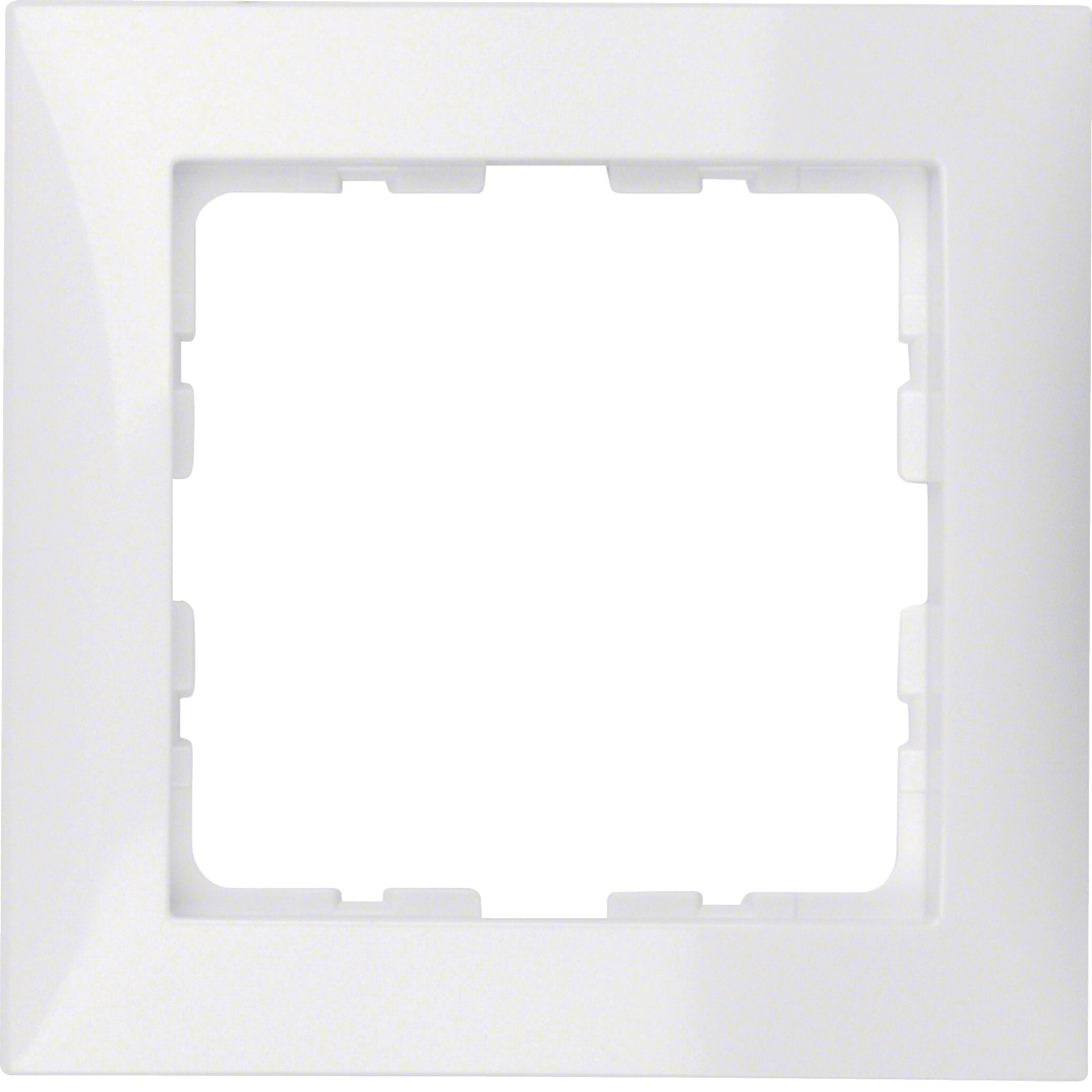 Aparataj Modular - Rama aparat 1 modul, S1, 80,5x80,5 mm, alb polar