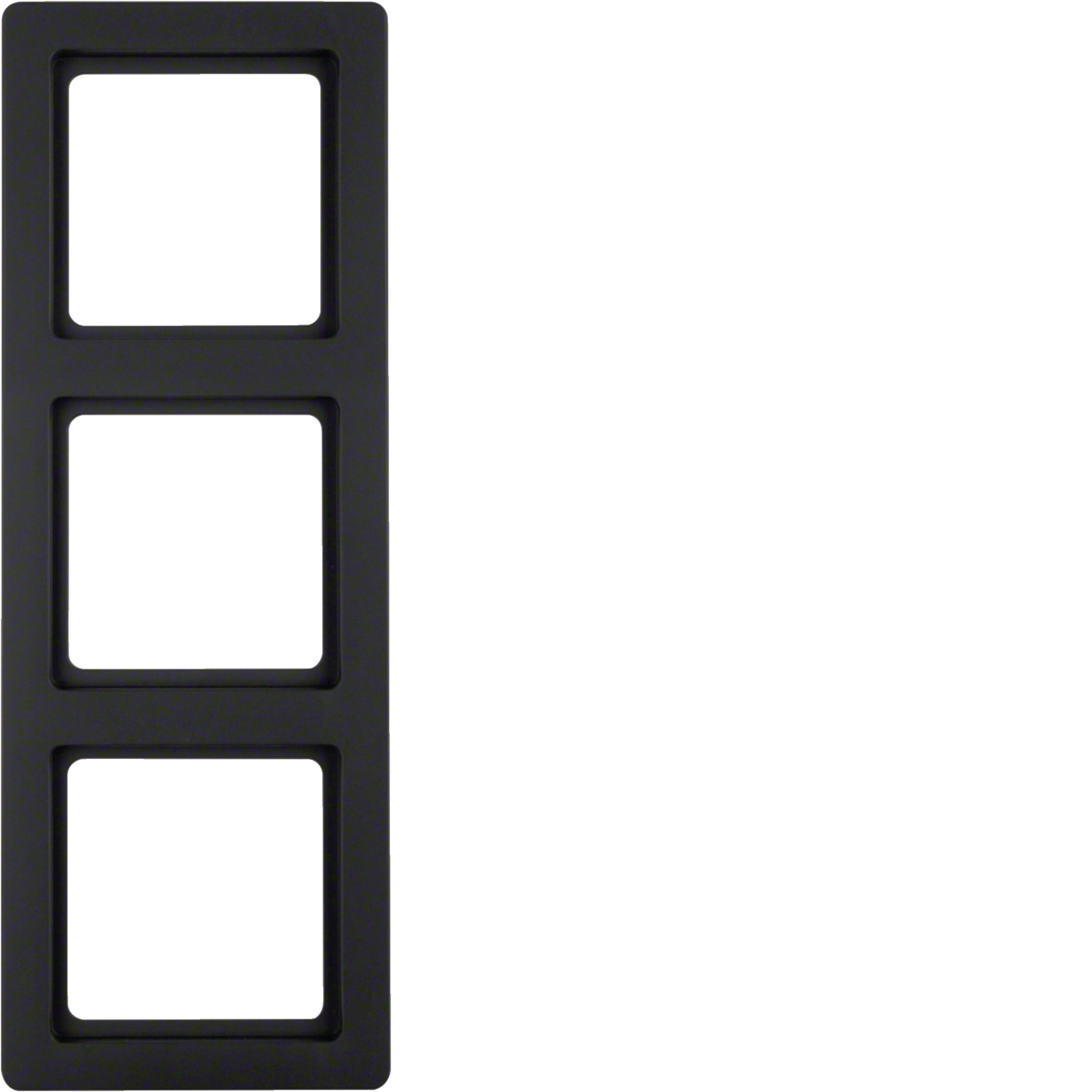 Aparataj Modular - Rama aparat 3 module, Q1, 80.5x222.5 mm, antracit catifelat