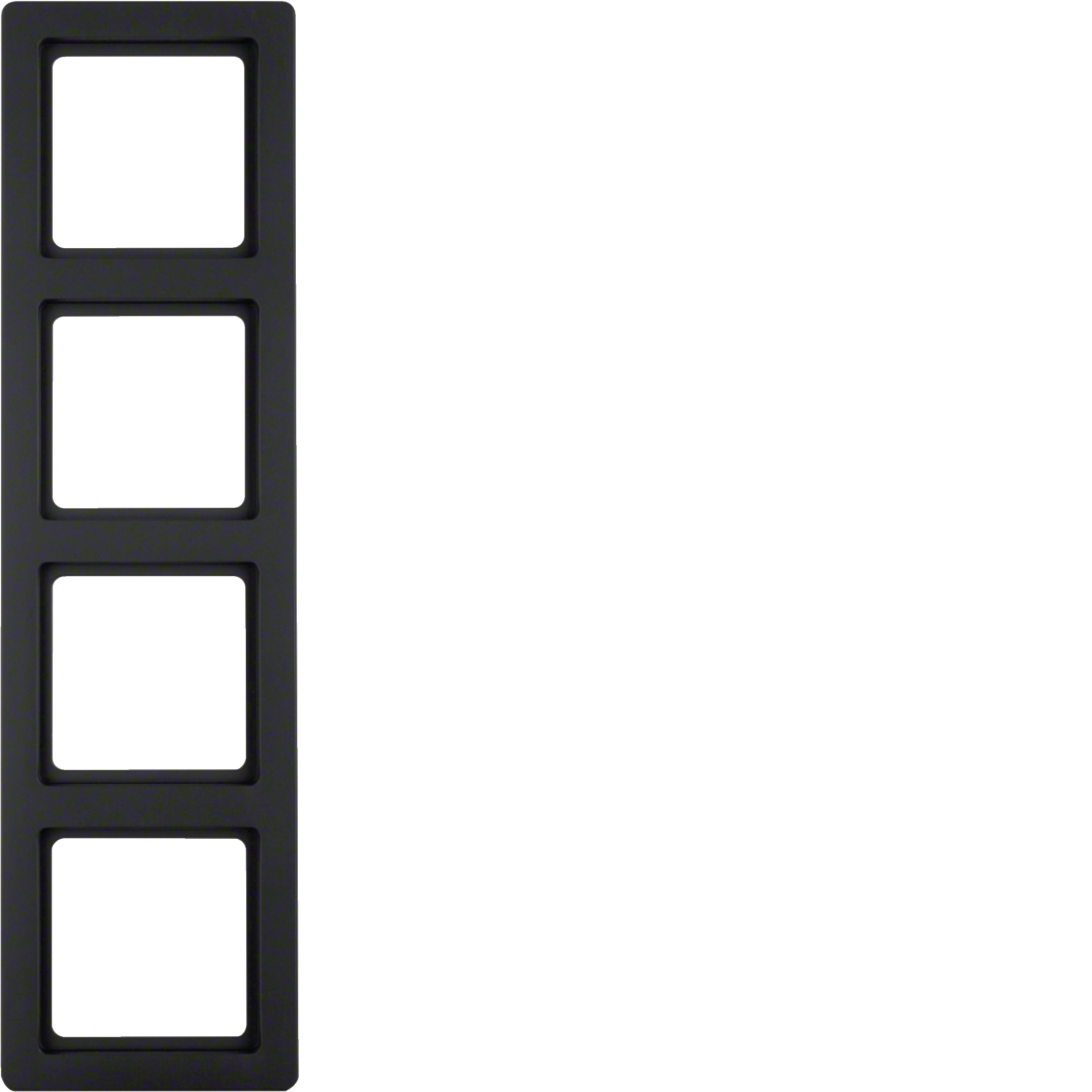 Aparataj Modular - Rama aparat 4 module, Q1, 80.5x293.5 mm, antracit catifelat
