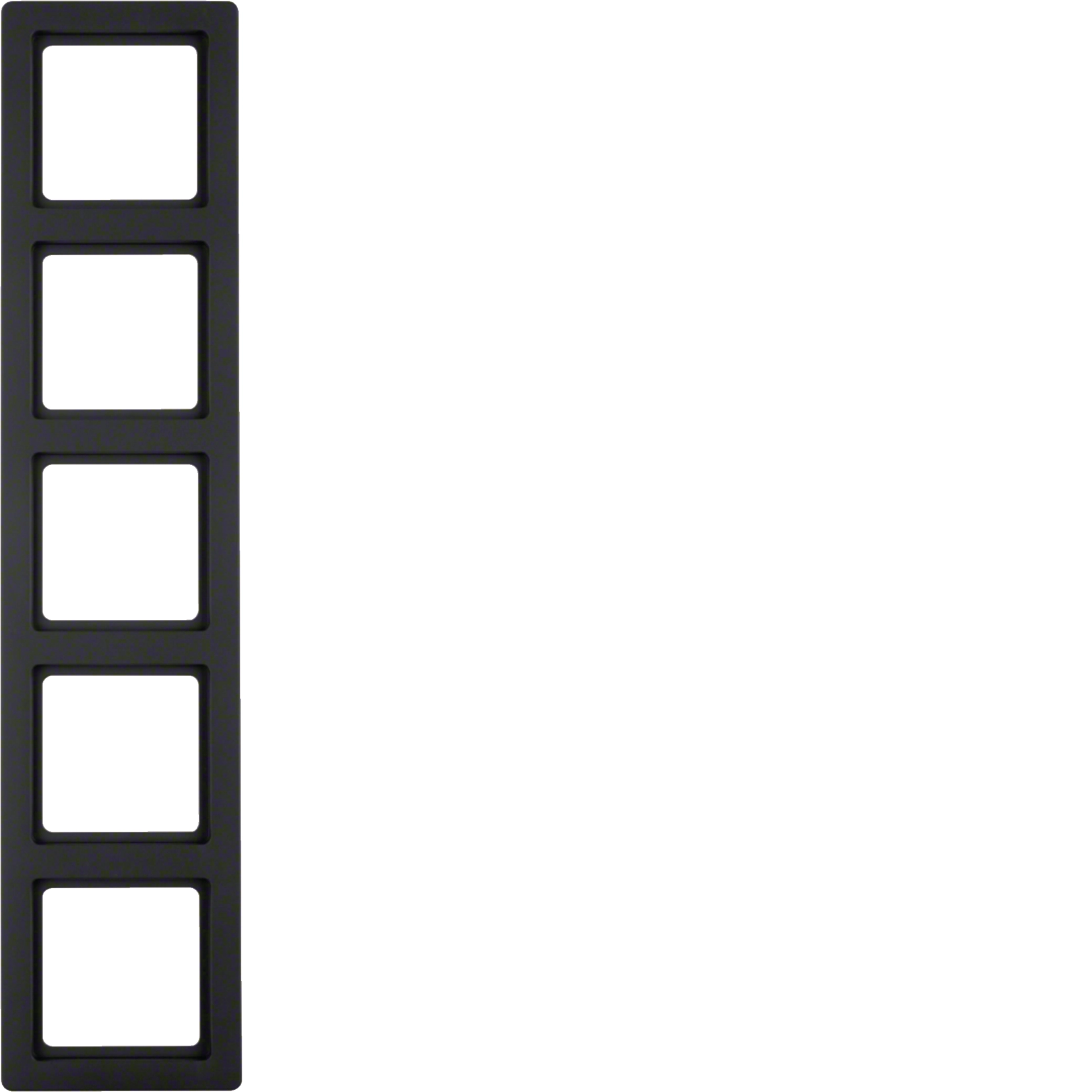 Aparataj Modular - Rama aparat 5 module, Q1, 80.5x364.5 mm, antracit catifelat