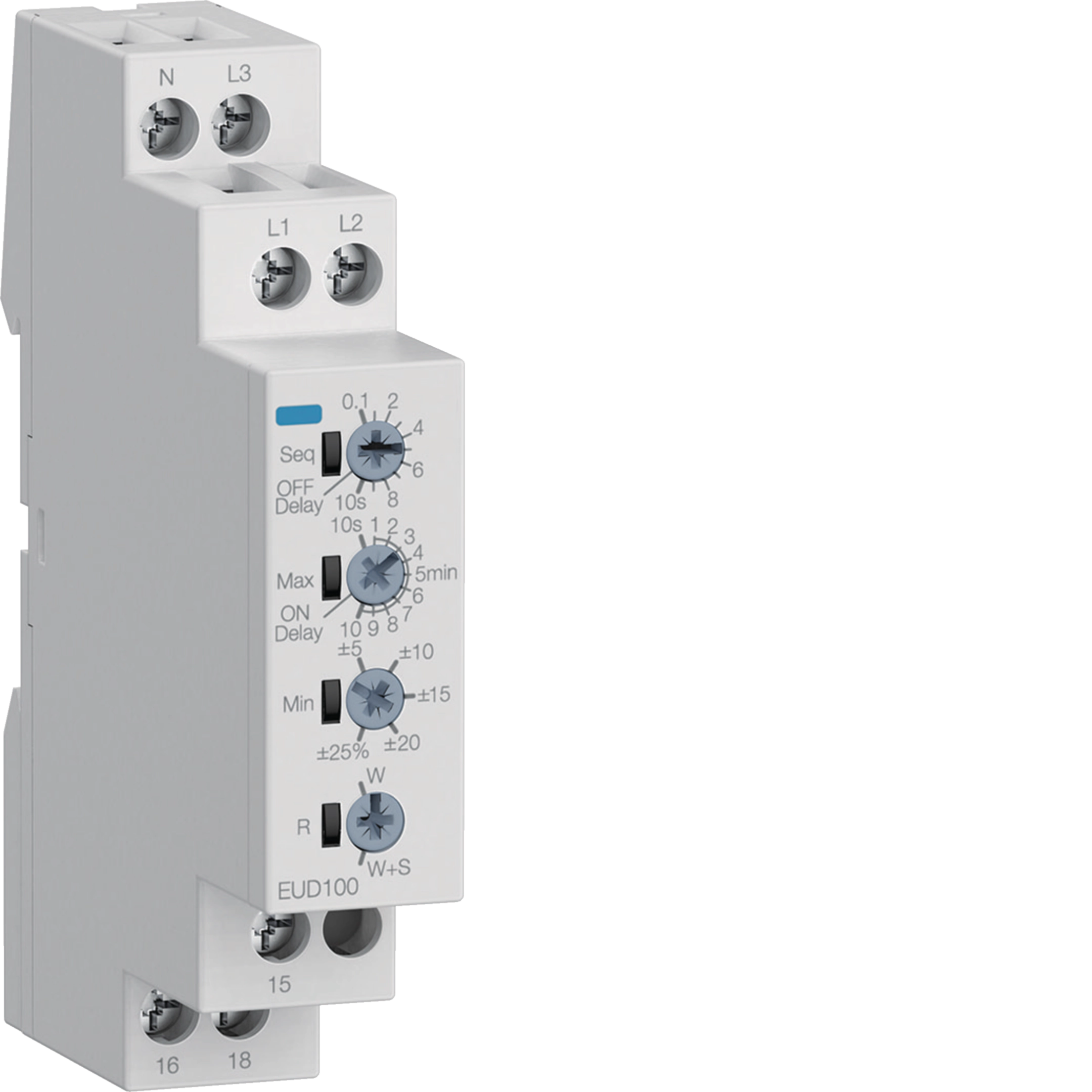 Contactoare, Relee si Temporizatoare - Releu monitorizare tensiune mono si trifazat 1P+N/3P(N), EUD100