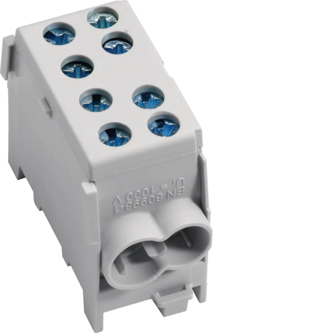 Accesorii Tablou - Repartitor 100A, 1P, fixare pe sina DIN, gri, 2x35/2x25mmp, KH35L