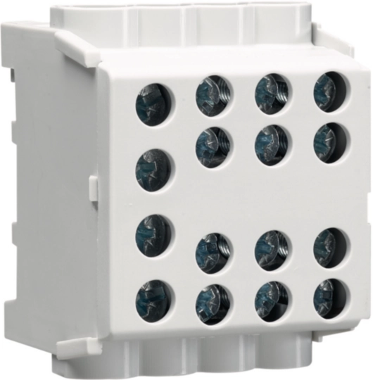 Accesorii Tablou - Repartitor 100A, 1P, fixare pe sina DIN, gri, 2x35/6x25mmp, KH35L8