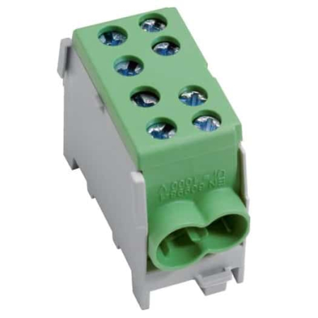 Accesorii Tablou - Repartitor 100A, 1P, fixare pe sina DIN, verde, 2x35/2x25mmp, KH35E