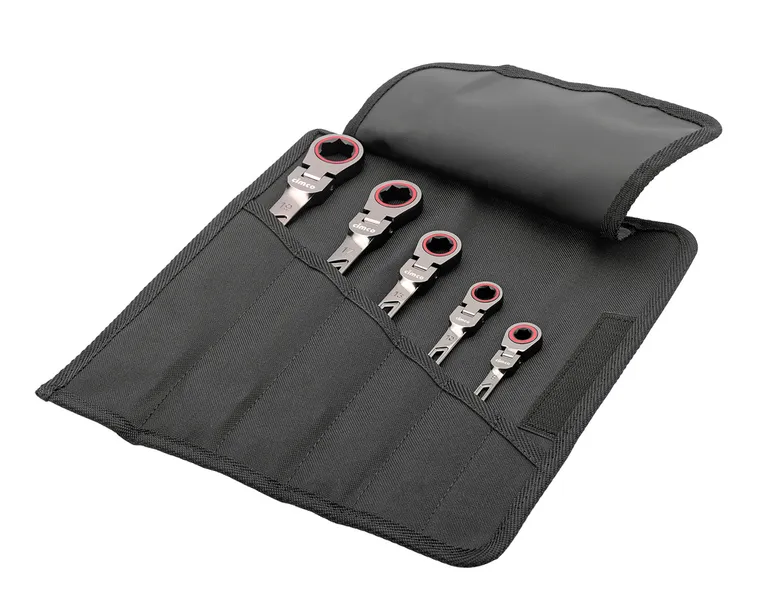 Set chei cu clichet si cap cardanic, 5 piese, CIMCO T120 FLEX