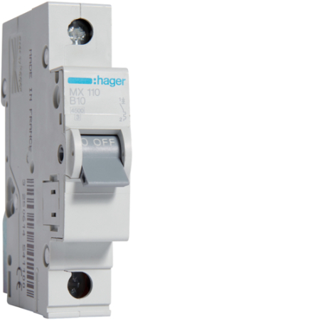 Sigurante Automate (MCB) - Siguranta automata (Disjunctor), MCB, 1P, 10A, 4.5kA, B, MX110
