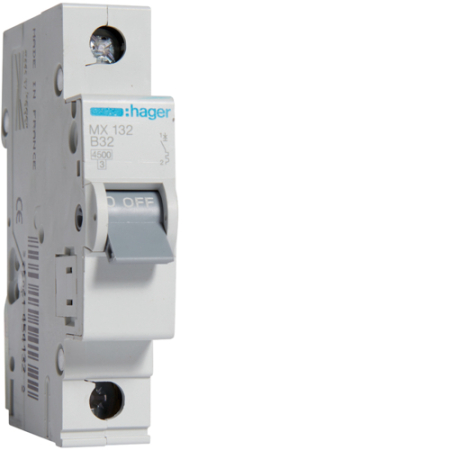 Sigurante Automate (MCB) - Siguranta automata (Disjunctor), MCB, 1P, 32A, 4.5kA, B, MX132