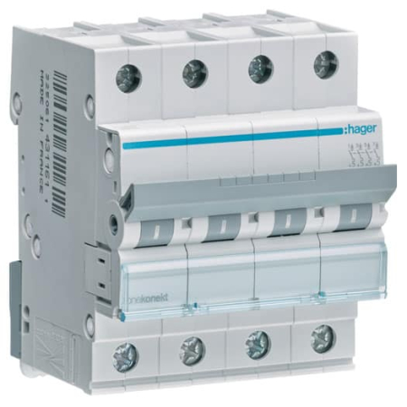 Sigurante Automate (MCB) - Siguranta automata (Disjunctor), MCB, 4P, 10A, 6kA, C, 4M, MCN410