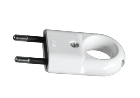 Prelungitoare, Fise si Triple - Stecher fara impamantare, 10A, IP44, alb