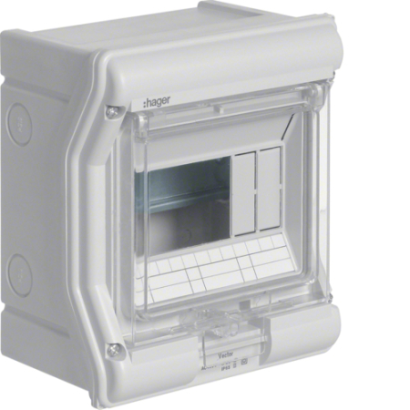 Tablouri Aparente (PT) - Tablou electric aparent  6 module, IP65, 190x165x113mm, gri deschis