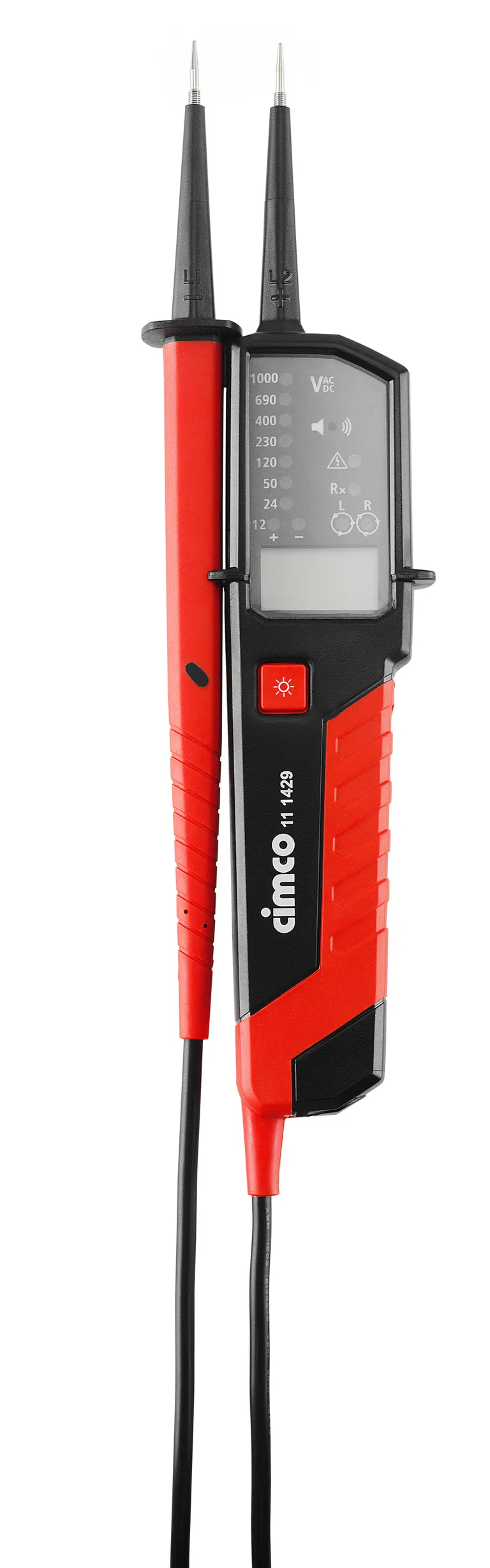 Tester de tensiune AC/DC, 1,000V, LED/LCD display [1]