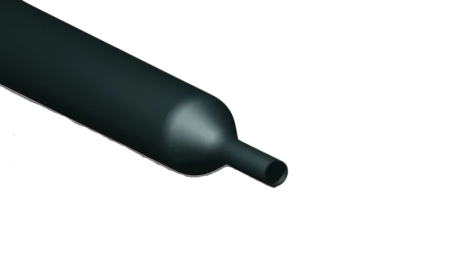 Tuburi termocontractabile - Tub termocontractabil 2:1, negru, cu pereți subțiri, Ø 2,5/1,0 mm, lungime 1 m