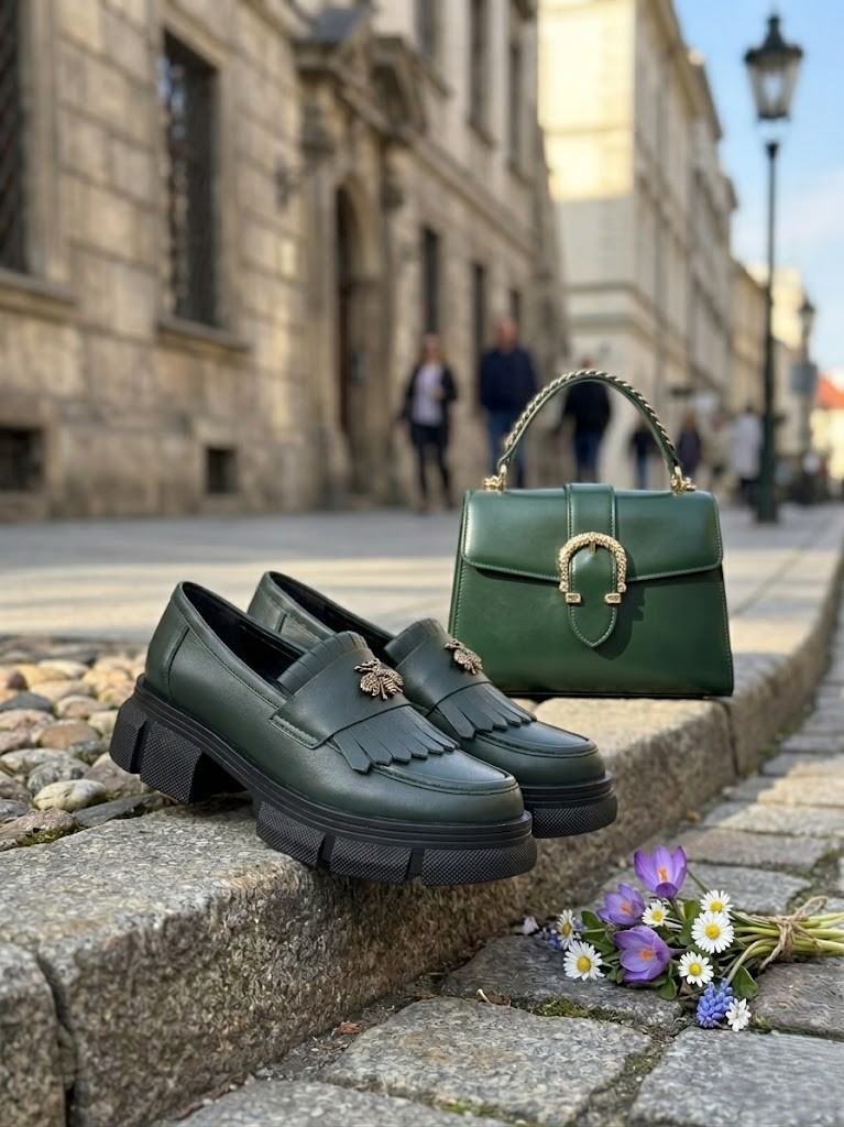 Mocasini Verzi "Urban Nature"