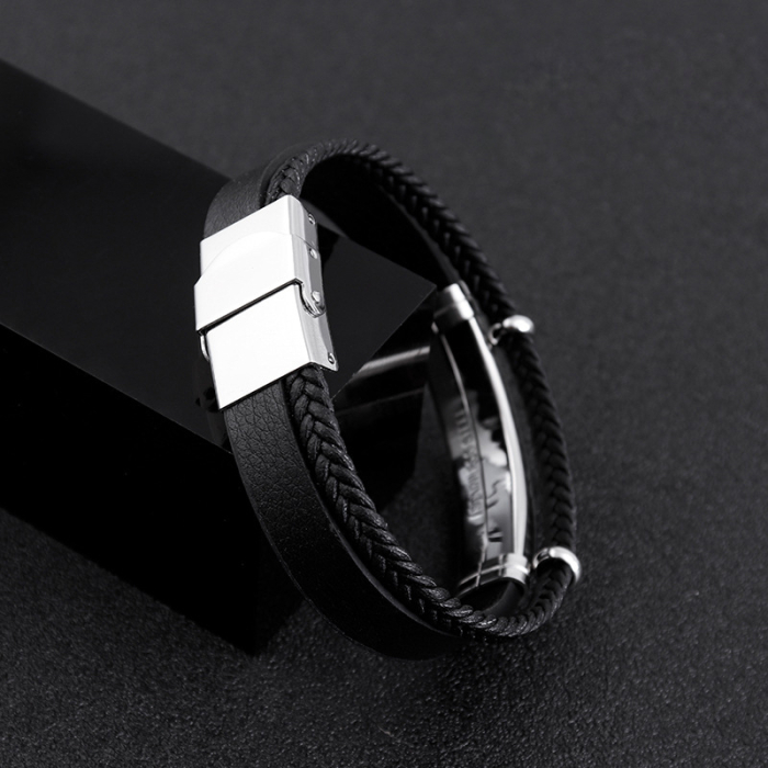 Brățări Piele Bărbați Cu Placuță [2]