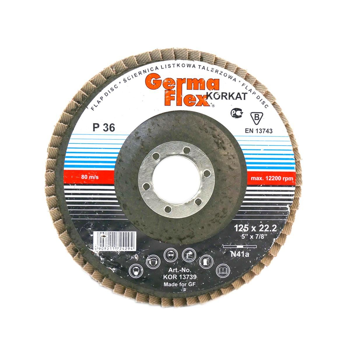 Abraziv/smirghel lamelar frontal, P120, 115 mm [2]