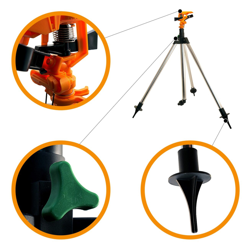 Aspersor pulsatoriu, plastic, cu trepied telescopic, 550-930 mm [3]