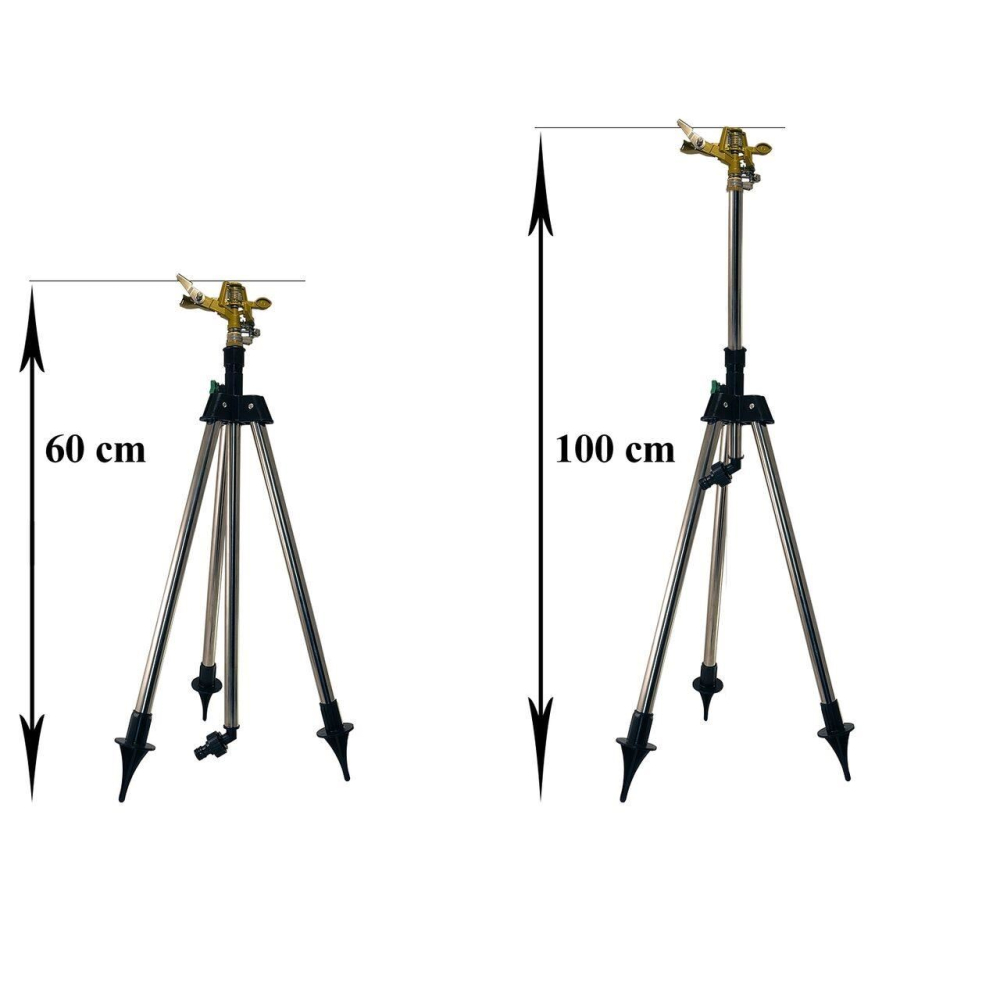 Aspersor pulsatoriu, zincat, cu trepied telescopic, 550-905 mm [2]