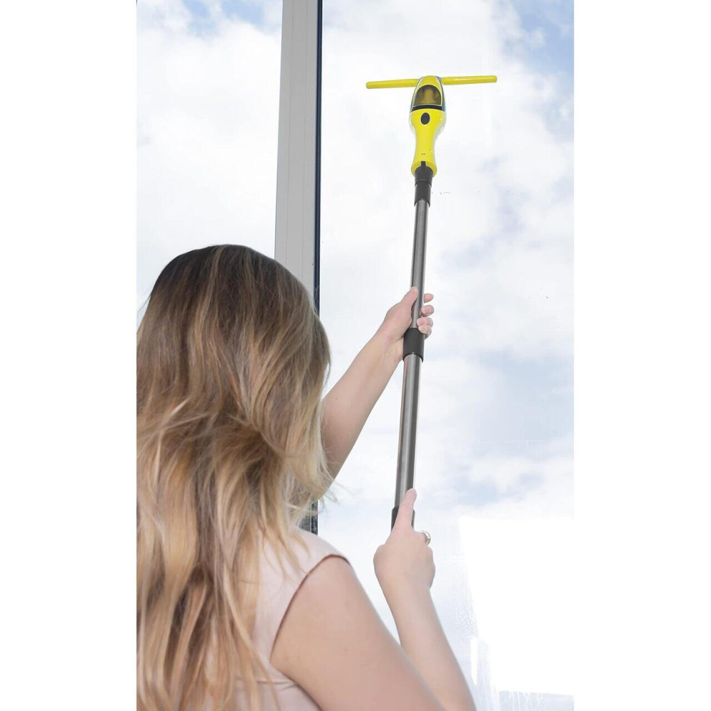 Aspirator de geamuri si oglinzi, electric, maner telescopic 120 cm, stergator/curatator fara fir cu acumulator 200 mAh, 280 ml, laveta microfibra [3]