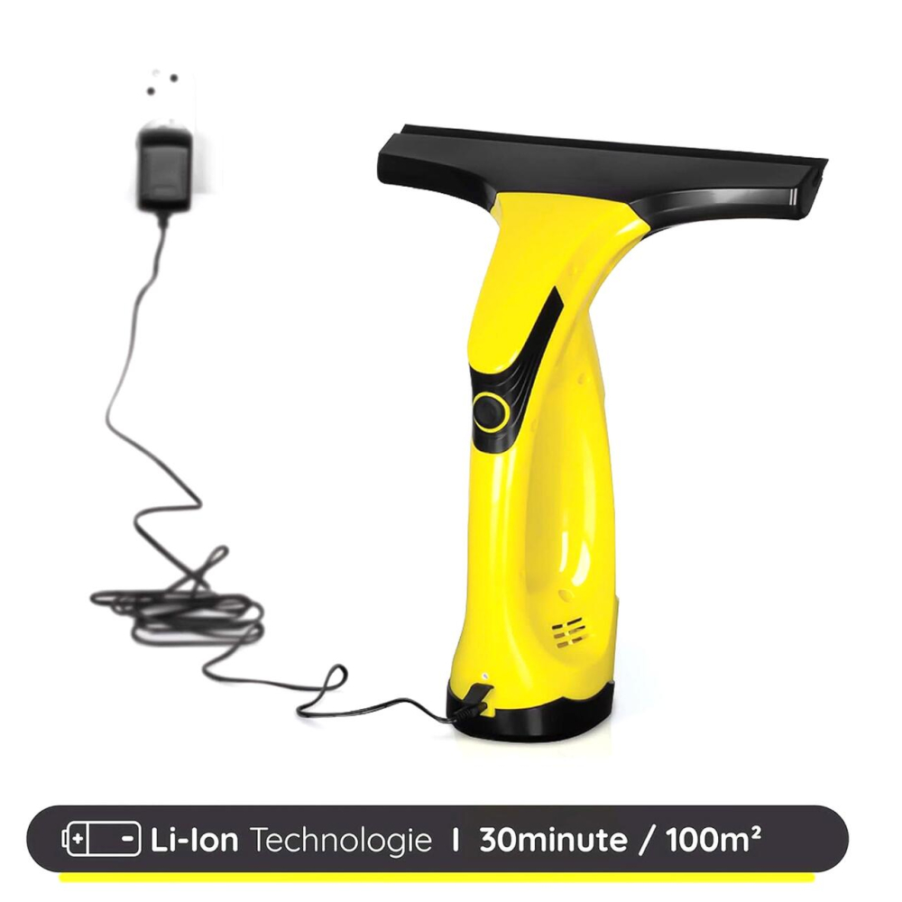 Aspirator de geamuri si oglinzi, electric, stergator fara fir cu acumulator 200 mAh, 280 ml, laveta microfibra [7]