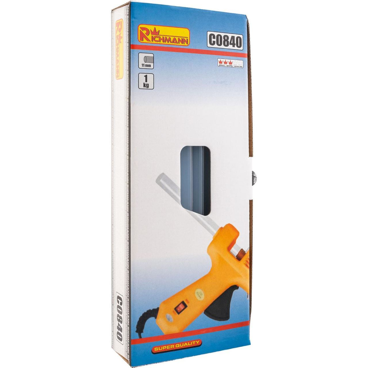 Baton silicon pentru pistol lipit, transparent, 35 buc, 1 kg, 11x270 mm, Richmann [2]