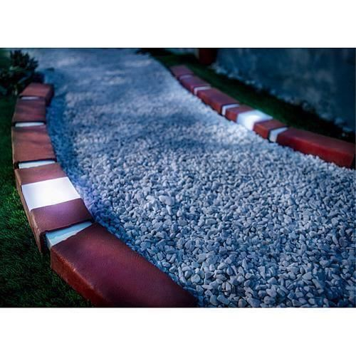 Bordura decorativa, efect caramida, 2 x lampa LED cu iluminare solara, set 10 buc, 2.1 m [4]