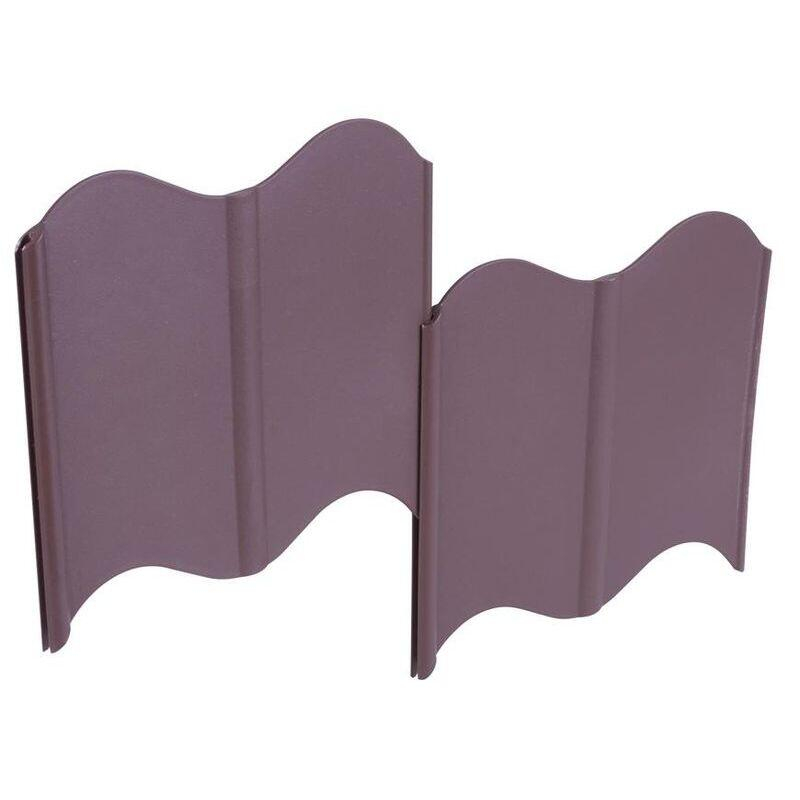 Bordura gazon din plastic, maro, set 32 buc, 5.1 m x 120 mm, Strend Pro [2]