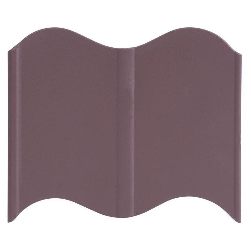 Bordura gazon din plastic, maro, set 32 buc, 5.1 m x 120 mm, Strend Pro [3]