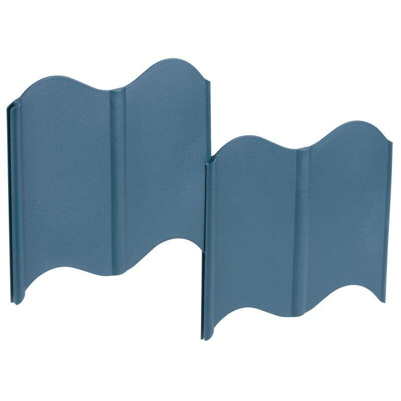 Bordura gazon din plastic, verde albastriu, set 32 buc, 5.1 m x 120 mm, Strend Pro [2]
