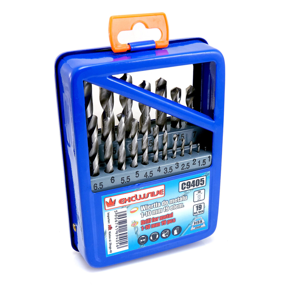 Burghie pentru metal, HSS, set 19 buc, 1-10 mm, Richmann [3]