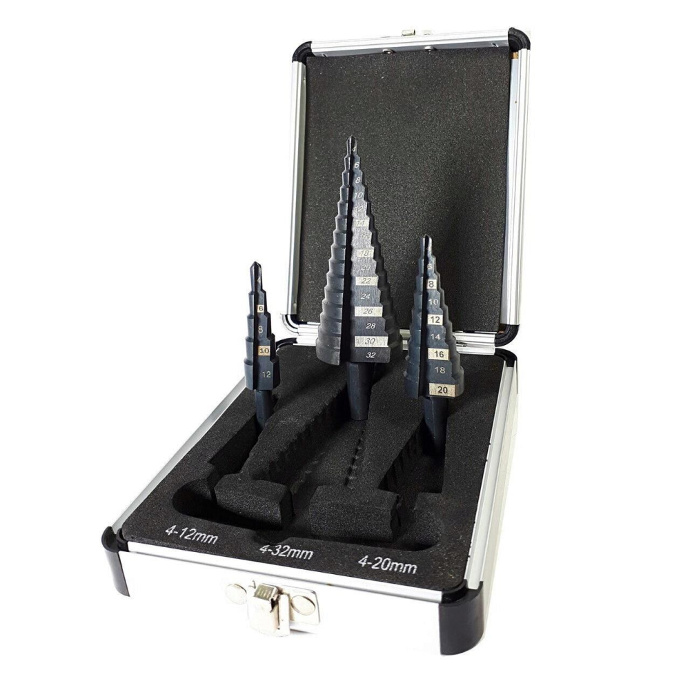 Burghie pentru metal, in trepte, nitrura de titan, set 3 buc, 4-12/20/32 mm, Richmann Exclusive [2]