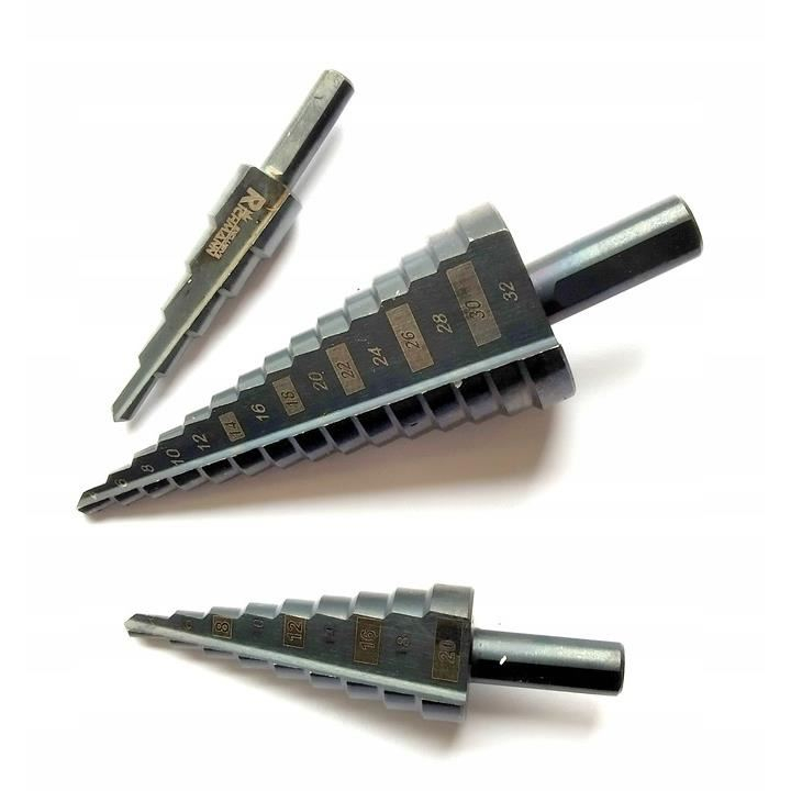 Burghie pentru metal, in trepte, nitrura de titan, set 3 buc, 4-12/20/32 mm, Richmann Exclusive [7]