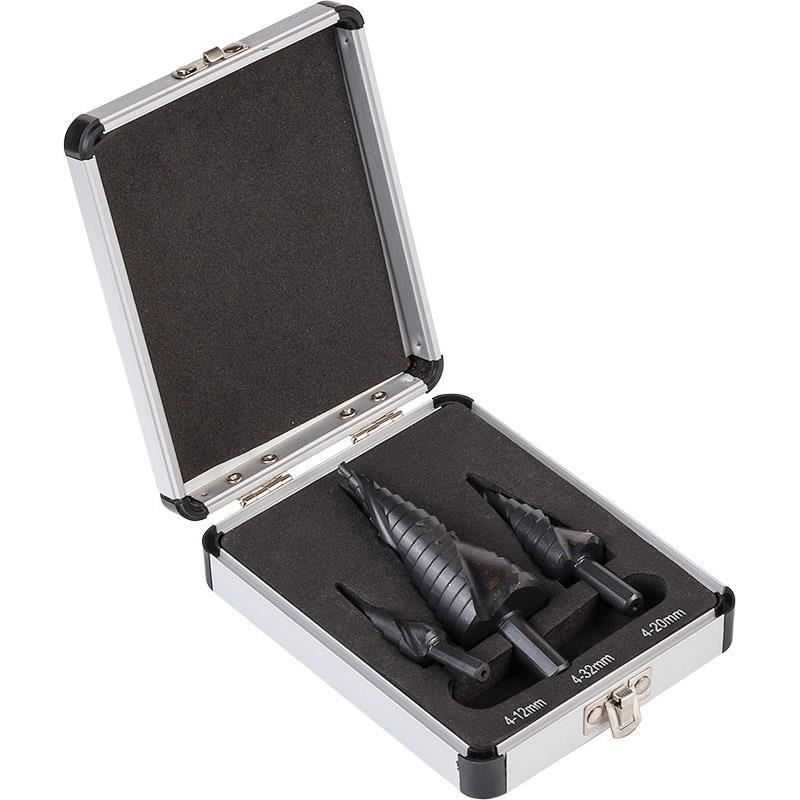Burghie pentru metal, in trepte, profesionale, titan, set 3 buc, 4-12/20/32 mm, Richmann Exclusive [2]
