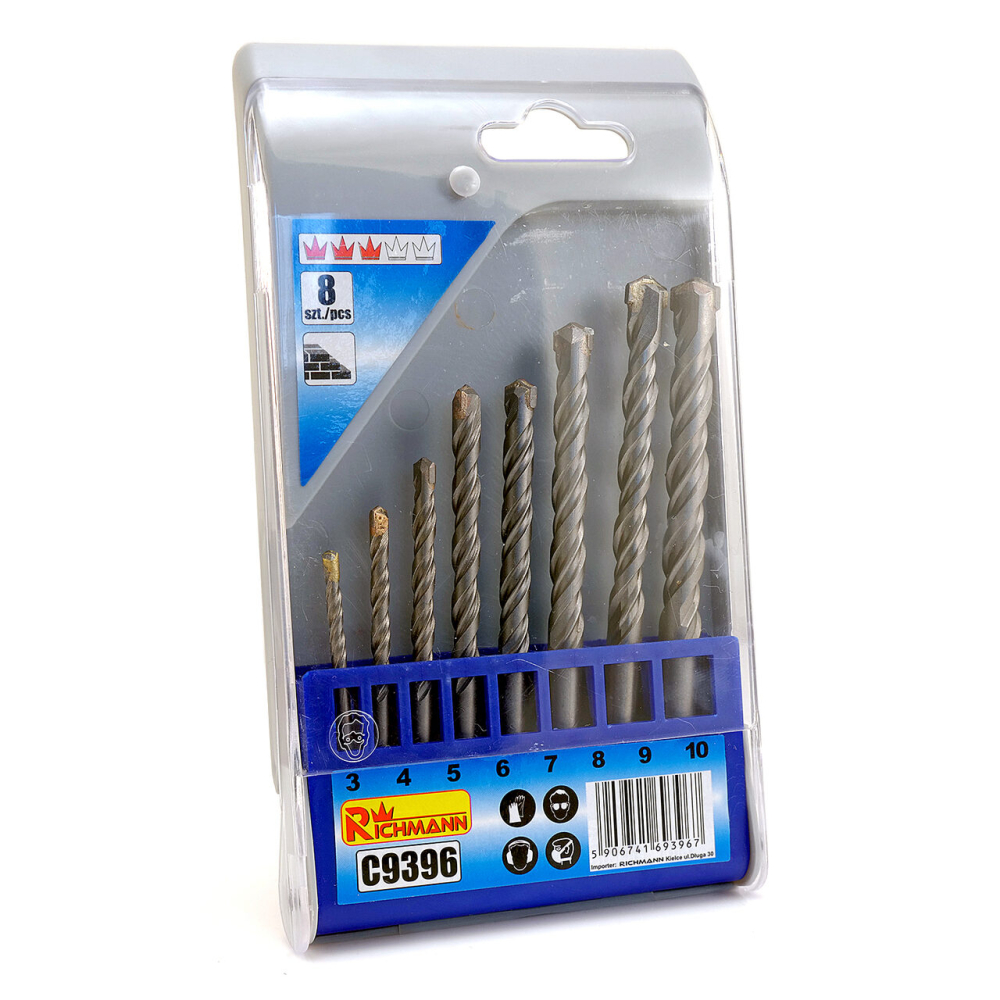 Burghie pentru zidarie, set 8 buc, 3-10 mm, Richmann [3]