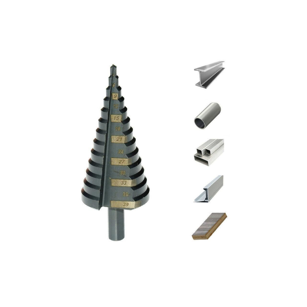 Burghiu pentru metal, in trepte, nitrura de titan, 4-39 mm, Richmann Exclusive [2]