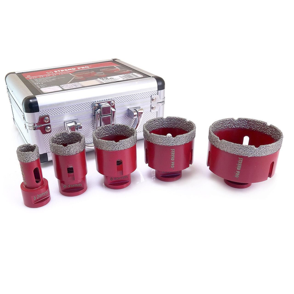 Carote diamantate, M14, set 5 buc, 20-72 mm, Strend Pro [2]