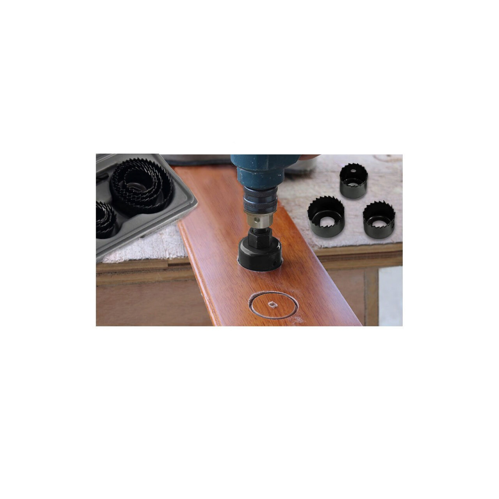 Carote pentru gips-carton, rigips, lemn, plastic, PVC, set 8 buc, 64-127 mm, Richmann [3]