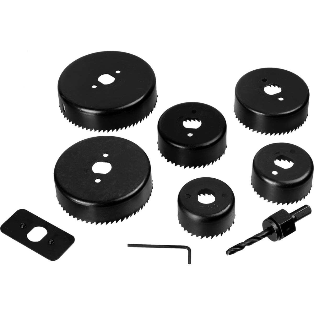 Carote pentru gips-carton, rigips, lemn, plastic, PVC, set 8 buc, 64-127 mm, Richmann [8]