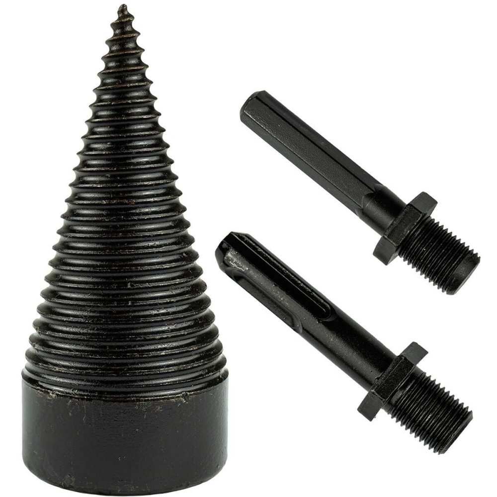 Con despicator lemn pentru bormasina, cu 2 adaptoare, SDS PLUS, 50 mm, Richmann Exclusive [3]