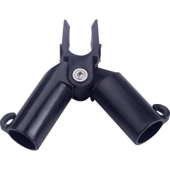 Conector plastic, superior, de tip X, reglabil, pentru araci de 11 mm, set 4 buc, negru [1]
