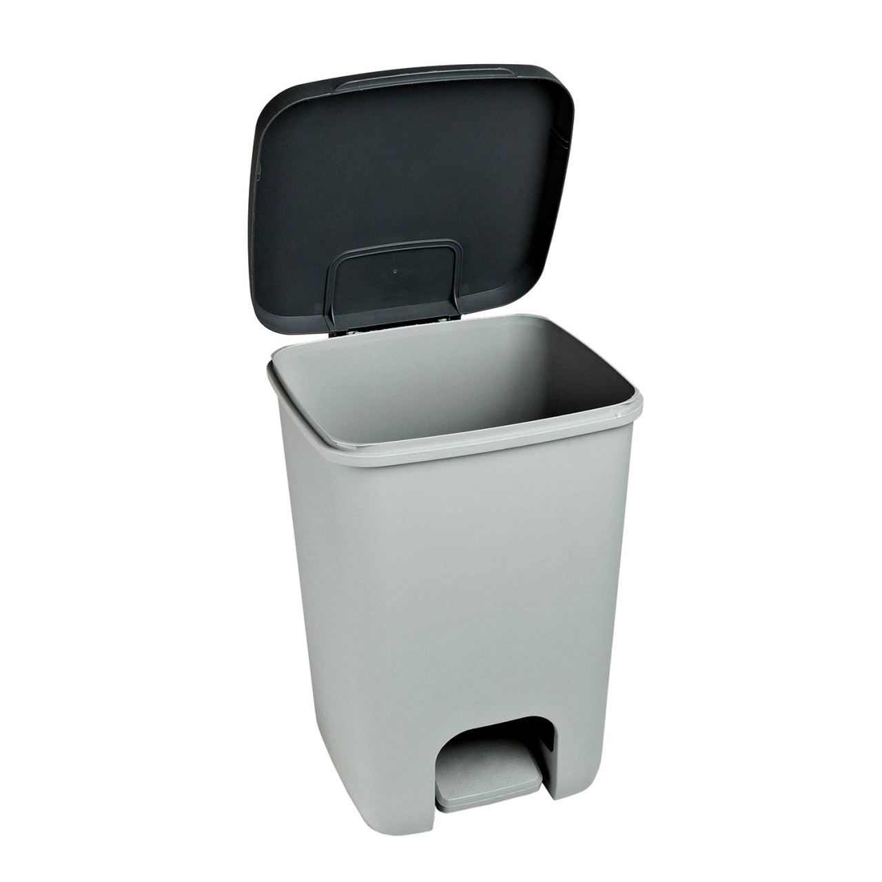 Cos de gunoi cu pedala, plastic, gri, 20 L, 30.3x29.4x42.8 cm, Curver [3]