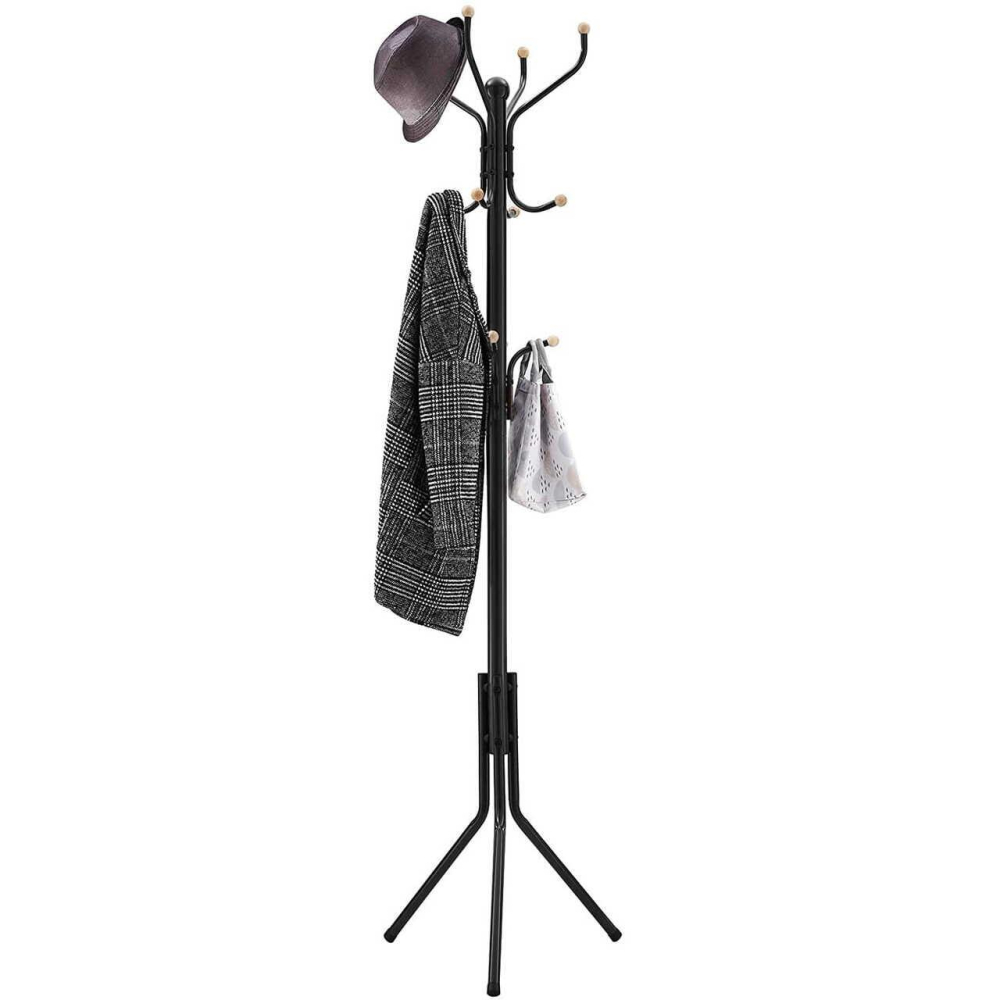 Cuier, Songmics, 12 carlige, metal, negru, 44x44x182 cm [3]