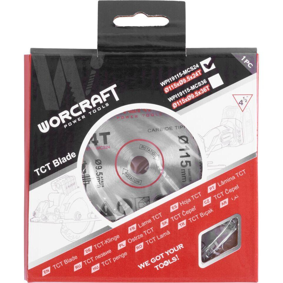 Disc circular pentru fierastrau 114784, 24 dinti, 115 mm, Worcraft [3]