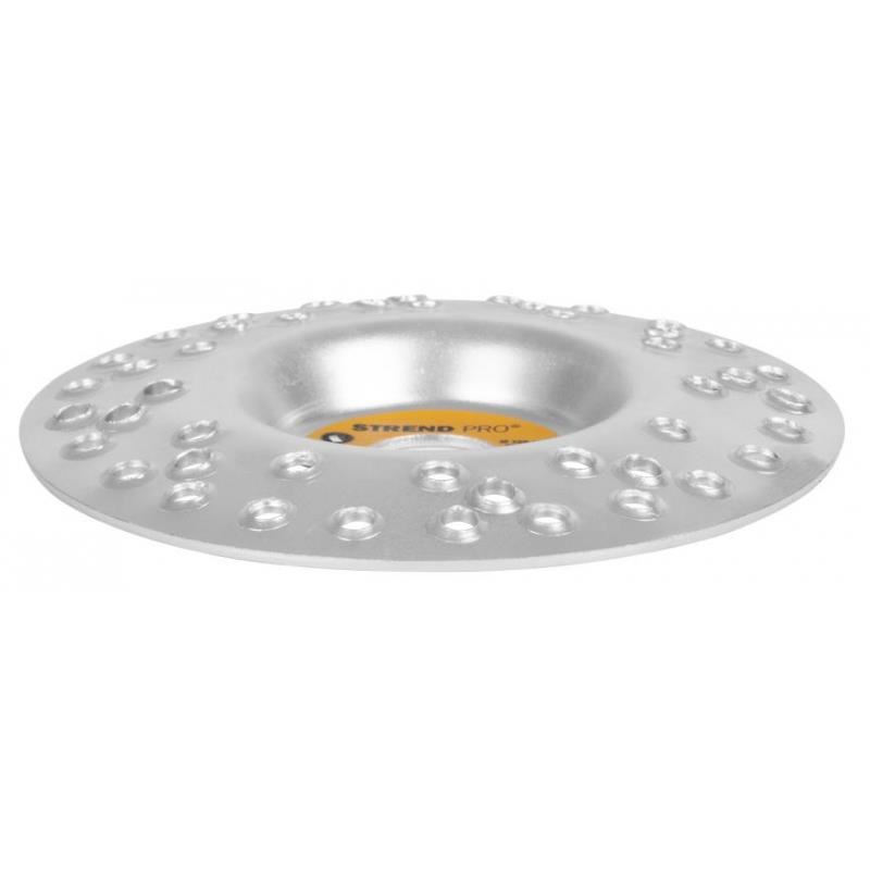 Disc circular slefuit, modelat, cu gauri, otel carburat, pentru lemn, plastic, 125x22 mm, Strend Pro [2]
