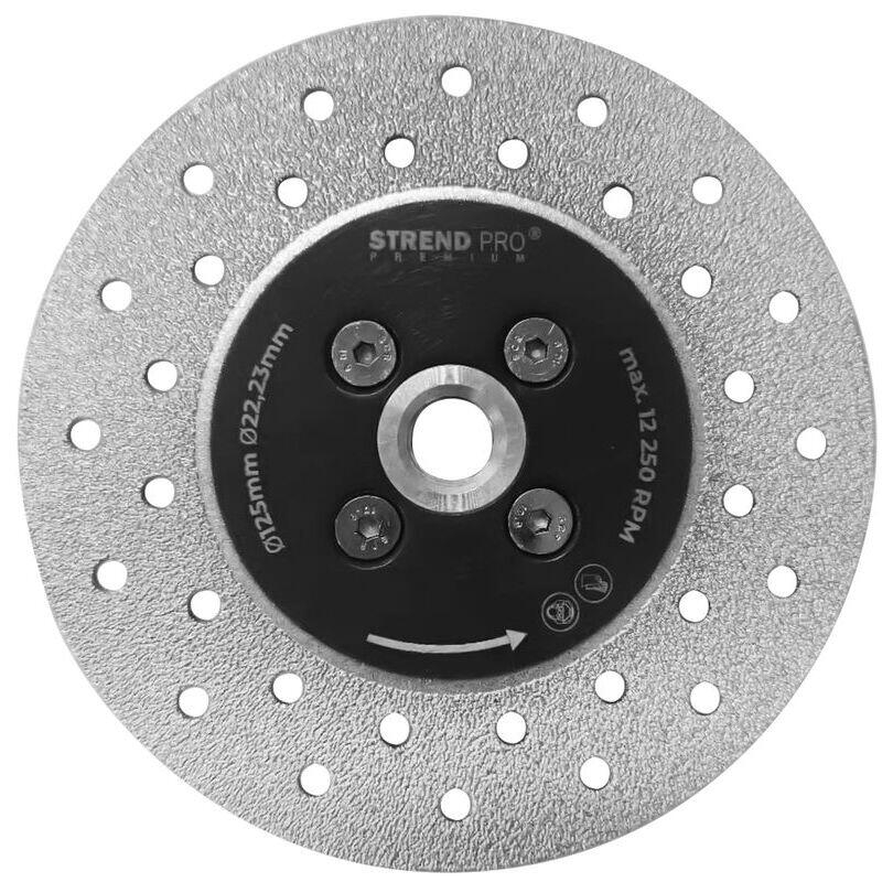 Disc diamantat, 2 in 1, taiere si slefuire beton, marmura, placi ceramice, 125 mm, M14, Strend Pro [6]