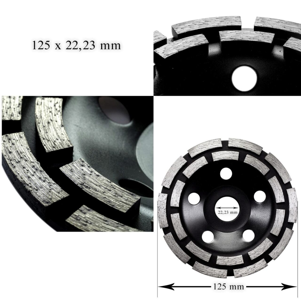 Disc diamantat dublu segmentat, beton, slefuire uscata, 125 mm/22.23 mm, Richmann Exclusive [3]