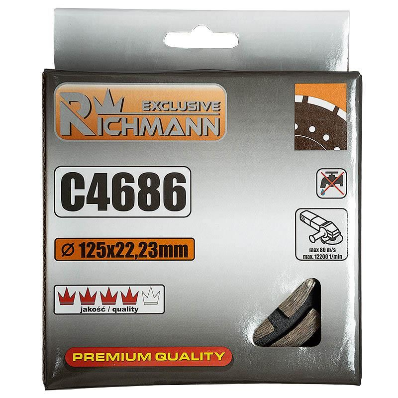 Disc diamantat dublu segmentat, beton, slefuire uscata, 125 mm/22.23 mm, Richmann Exclusive [6]