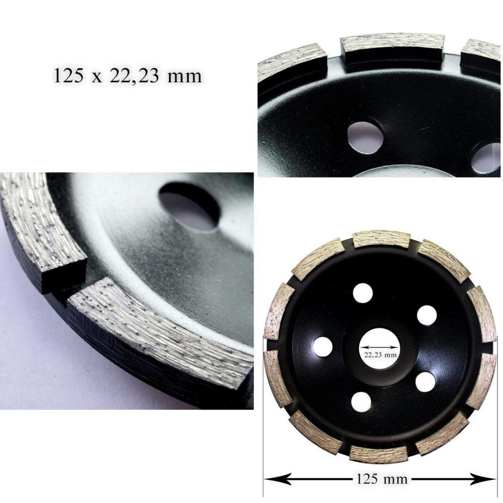 Disc diamantat segmentat, beton, slefuire uscata, 125 mm/22.23 mm, Richmann Exclusive [3]