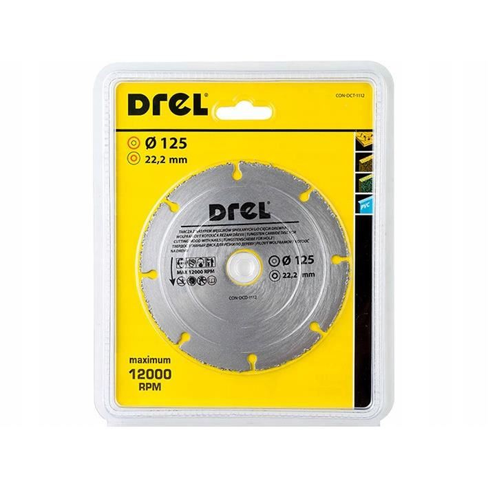 Disc diamantat segmentat, lemn, taiere uscata, 125 mm/22.2 mm, Drel [2]